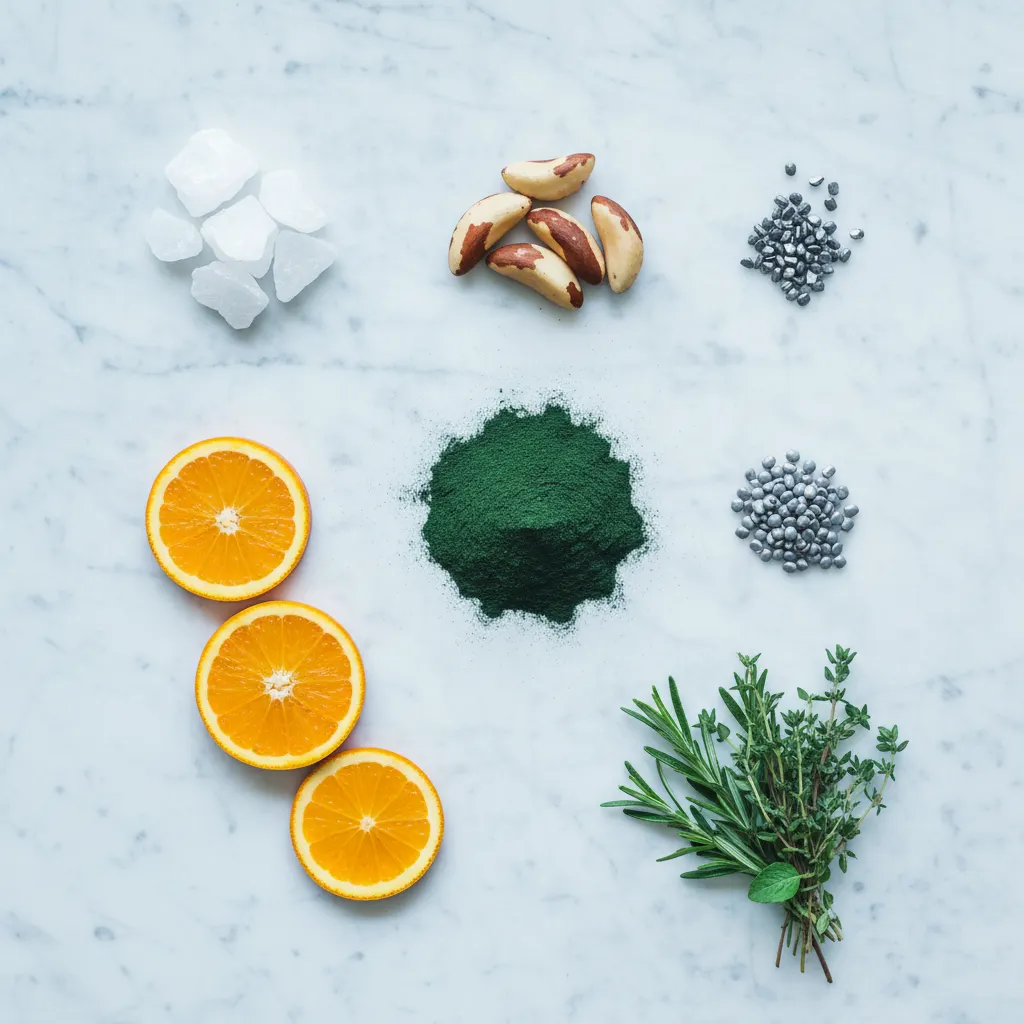 Naturliga ingredienser för mäns välmående: magnesium, selen, vitamin C och örter